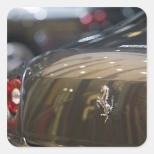 Pegatina Cuadrada SUIZA, GINEBRA: 75ª edición anual de Ginebra Aut