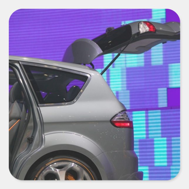 Pegatina Cuadrada SUIZA, GINEBRA: 75ª edición anual de Ginebra Auto  (Anverso)