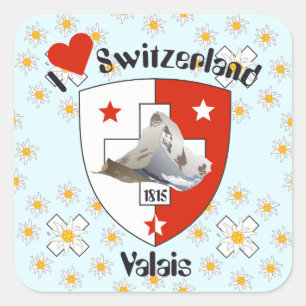 Pegatina Cuadrada Suiza Suisse Svizzera Svizra Switzerland pegamento