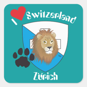 Pegatina Cuadrada Suiza Suisse Svizzera Svizra Switzerland pegamento