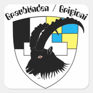Pegatina Cuadrada Suiza Suisse Svizzera Svizra Switzerland pegamento