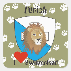 Pegatina Cuadrada Suiza Suisse Svizzera Svizra Switzerland pegamento