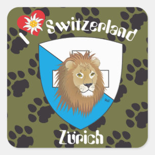 Pegatina Cuadrada Suiza Suisse Svizzera Svizra Switzerland pegamento