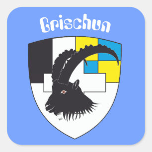 Pegatina Cuadrada Suiza Suisse Svizzera Svizra Switzerland pegamento