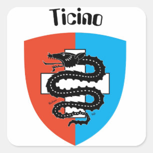 Pegatina Cuadrada Suiza Suisse Svizzera Svizra Switzerland pegamento