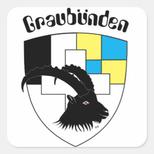 Pegatina Cuadrada Suiza Suisse Svizzera Svizra Switzerland pegamento
