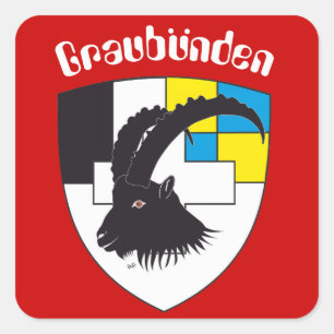 Pegatina Cuadrada Suiza Suisse Svizzera Svizra Switzerland pegamento