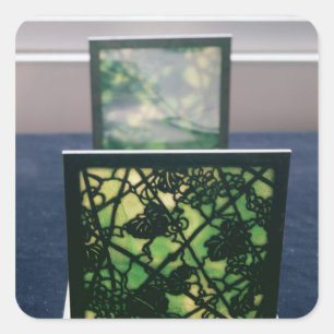 Pegatina Cuadrada Sujetalibros de Nouveau del arte, estudios de