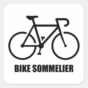 Pegatina Cuadrada Sumiller de Bicicletas