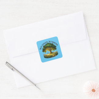 Pegatina Cuadrada Summers del Sur