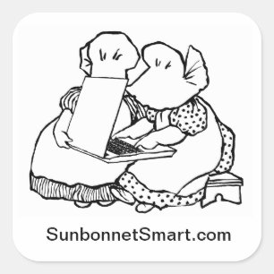 Pegatina Cuadrada Sunbonnet Smart Large Pegatinas