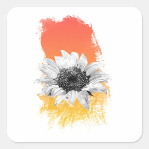 Pegatina Cuadrada Sunflower
