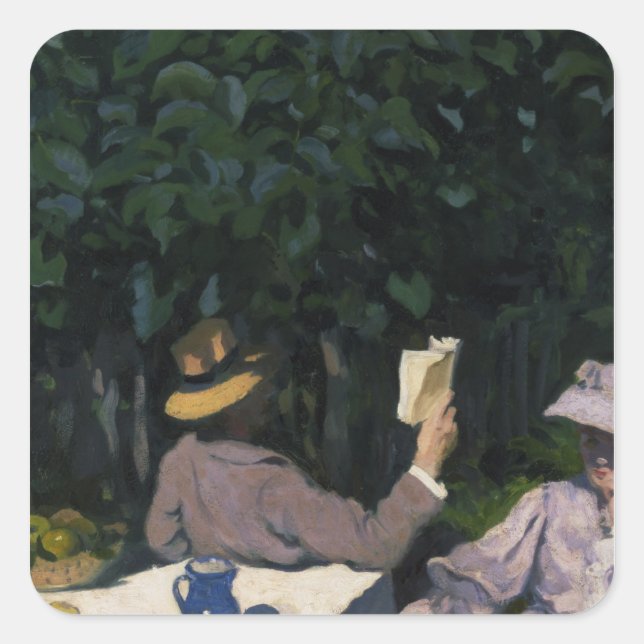 Pegatina Cuadrada Sunny Morning, 1905 (Anverso)