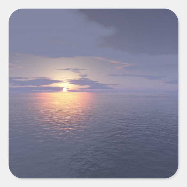 Pegatina Cuadrada Sunrise/Sunset (Anverso)