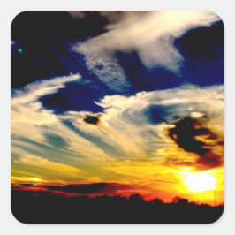 Pegatina Cuadrada Sunset