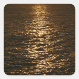 Pegatina Cuadrada Sunset on the Water Resumen Fotografía del Océano