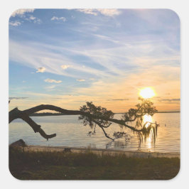 Pegatina Cuadrada Sunset Over East Bay