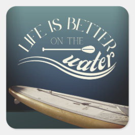 Pegatina Cuadrada SUP decoración de remo