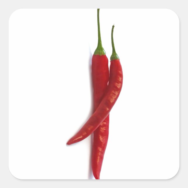 Pegatina Cuadrada Super caliente (Anverso)