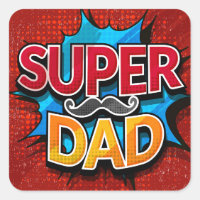 Super Dad Mustache Modern Grunge