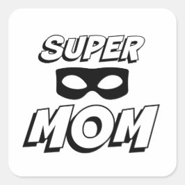 Pegatina Cuadrada Super Mamá