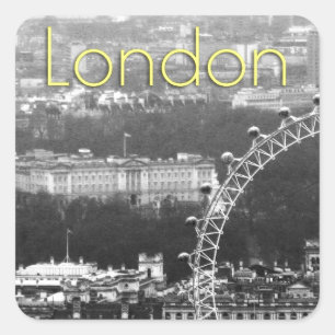 Pegatina Cuadrada ¡Super! Palacio de Buckingham Londres