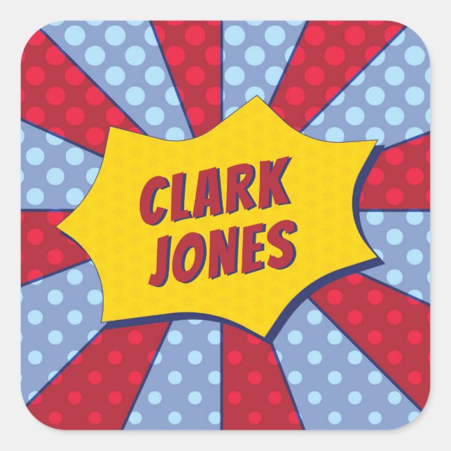 PEGATINA CUADRADA SUPER (ROJO) (Anverso)