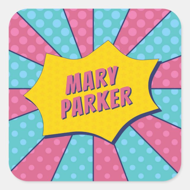 PEGATINA CUADRADA SUPER (ROPA) (Anverso)