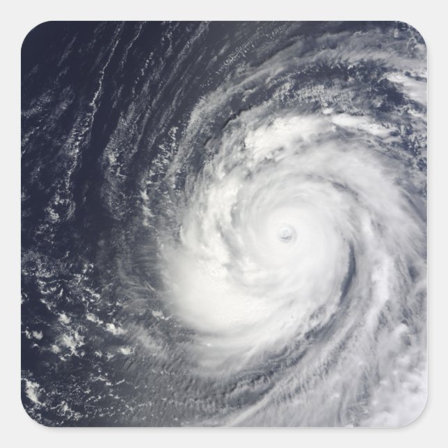 Pegatina Cuadrada Super tifón Choi-wan (Anverso)