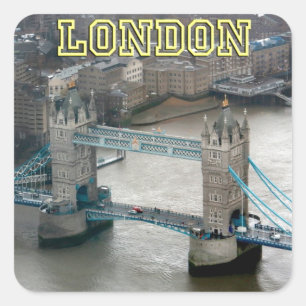 Pegatina Cuadrada ¡Super! Tower Bridge London