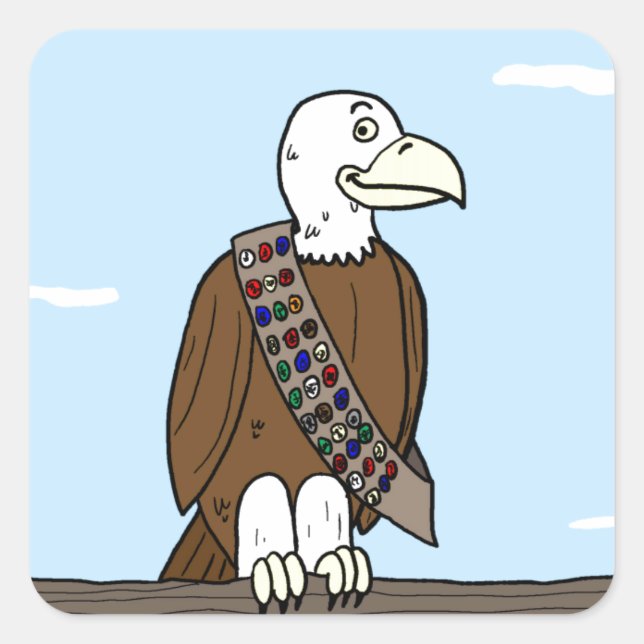 Pegatina Cuadrada Superávits de animales (Anverso)