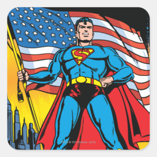Pegatina Cuadrada Superman #24