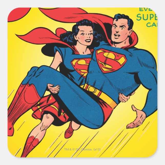 Pegatina Cuadrada Superman #57 (Anverso)