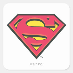 Pegatina Cuadrada Superman S-Shield   Classic Logo