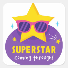 Pegatina Cuadrada Superszar se acerca