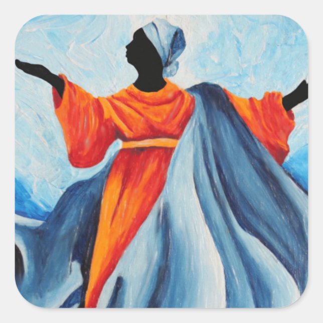 Pegatina Cuadrada Suposición de Madonna - Sanctissima 2008 (Anverso)