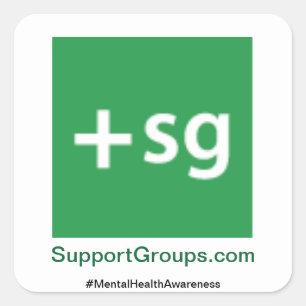 Pegatina Cuadrada SupportGroups.com #MentalHealthAwareness