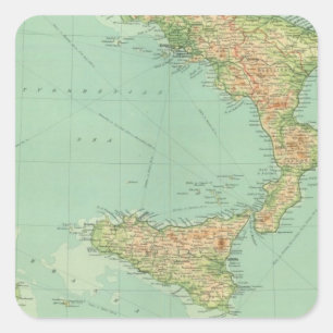 Pegatina Cuadrada Sur de Italia 5