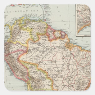 Pegatina Cuadrada Suramérica 2