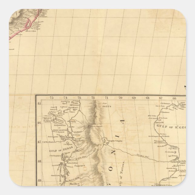 Pegatina Cuadrada Suramérica 33 (Anverso)