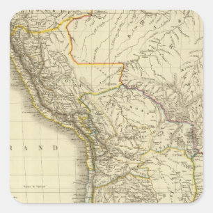 Pegatina Cuadrada Suramérica 34