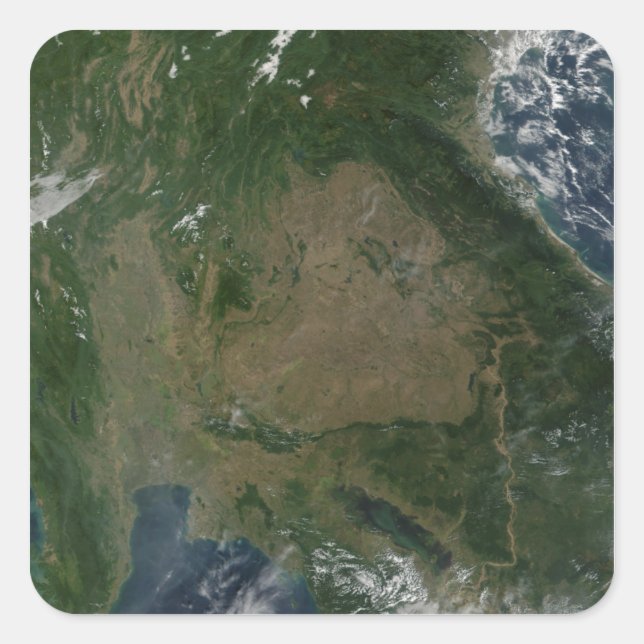 Pegatina Cuadrada Sureste de Asia (Anverso)