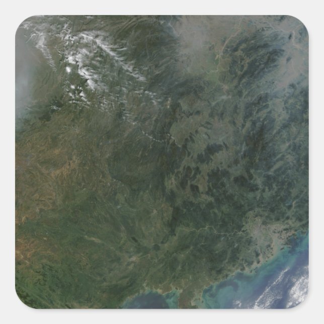 Pegatina Cuadrada Sureste de China (Anverso)