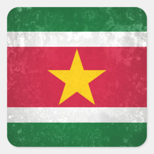Pegatina Cuadrada Surinam