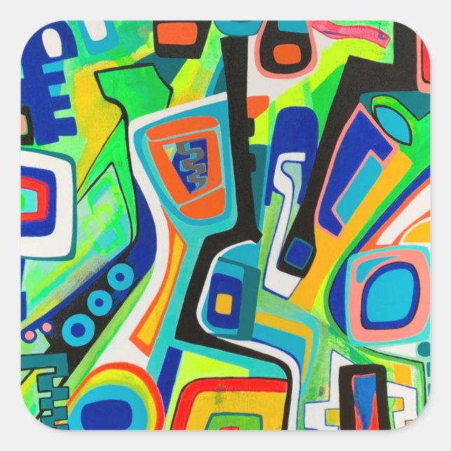 Pegatina Cuadrada Sus Pegatinas Boy Elroy (Anverso)