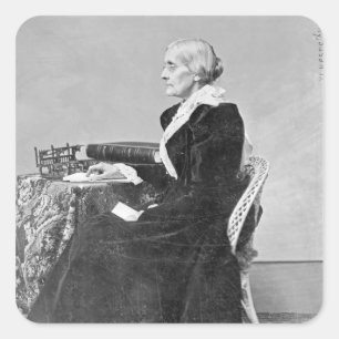 Pegatina Cuadrada Susan Brownell Anthony