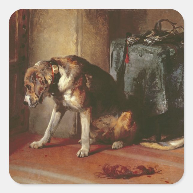 Pegatina Cuadrada Suspender (Anverso)