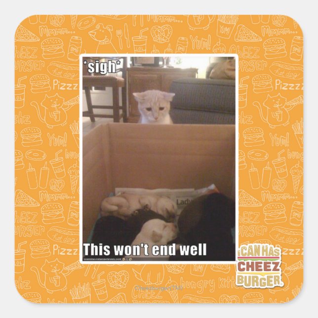 Pegatina Cuadrada suspiro (Anverso)