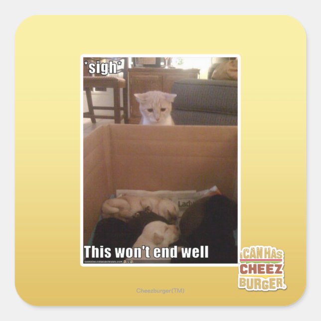 Pegatina Cuadrada suspiro (Anverso)