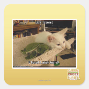 Pegatina Cuadrada Suspiro. Iz aburrido